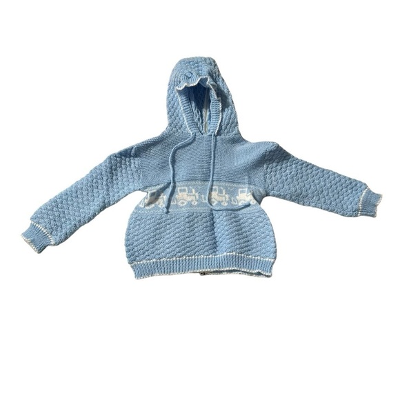 winnie the pooh Other - Winnie The Pooh 0-6 months Vintage knit sweater with hood, zips in the back